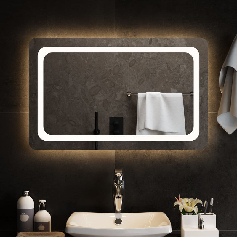 Vidaxl Specchio da bagno LED 80x50 cm