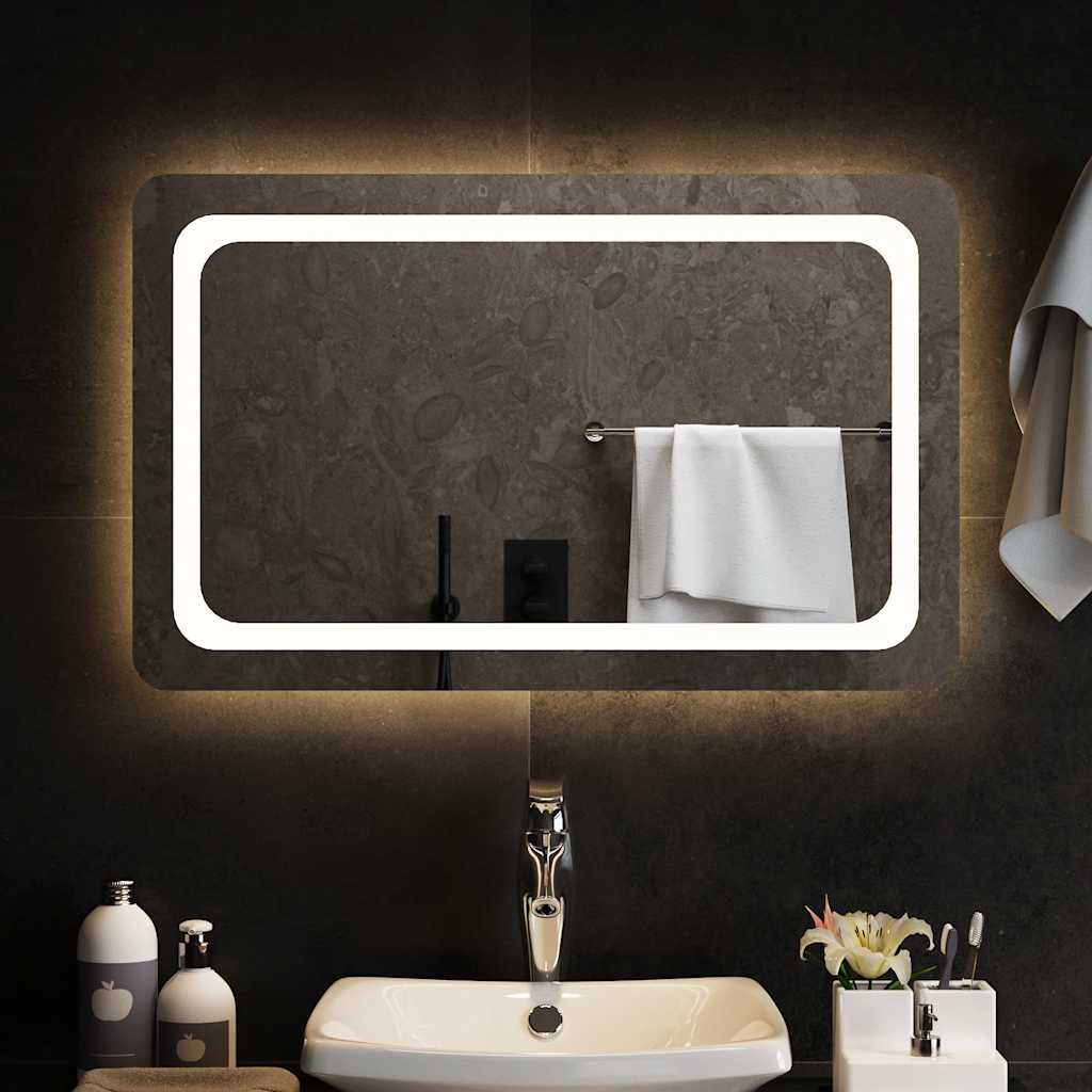 Vidaxl Specchio da bagno LED 80x50 cm