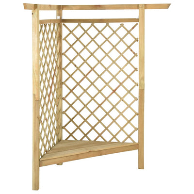 Vidaxl angolo pergola con divano 166x81x174 cm in legno di pino impregnato