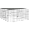 Vidaxl Rabbit Cage 110x110x55 cm Galvanized Iron