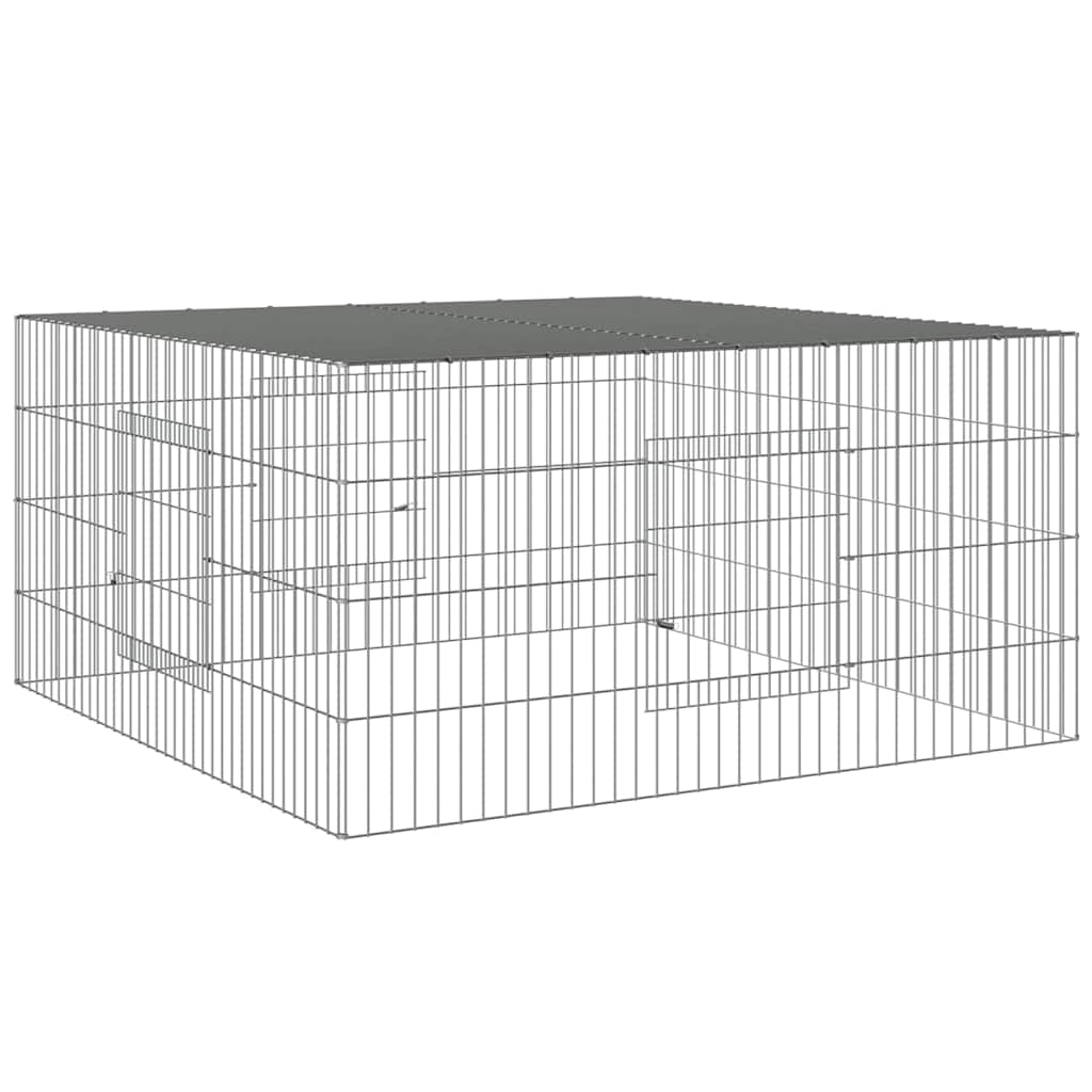 Vidaxl Rabbit Cage 110x110x55 cm Galvanized Iron