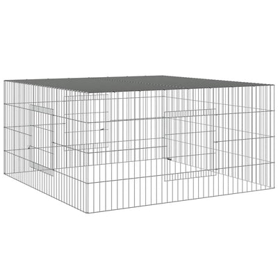 Vidaxl Rabbit Cage 110x110x55 cm Galvanized iron