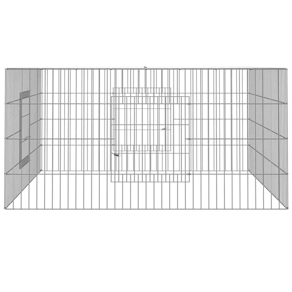 Vidaxl Rabbit Cage 110x110x55 cm Galvanized Iron