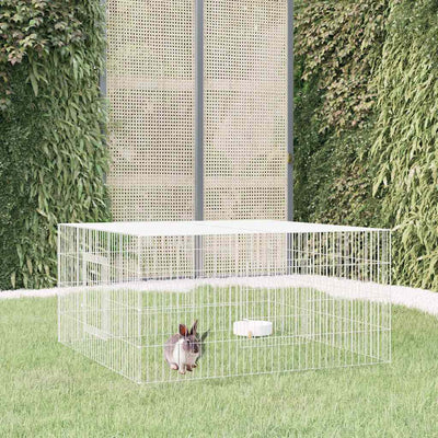 Vidaxl Rabbit Cage 110x110x55 cm Galvanized iron