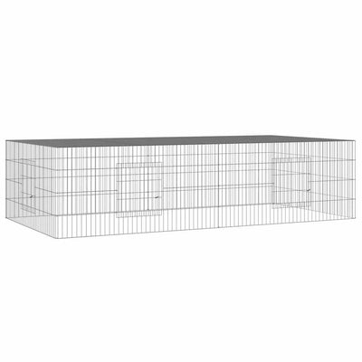 Cage di coniglio Vidaxl con 2 pannelli 220x110x55 cm galvanizzato