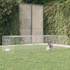 Cage di coniglio Vidaxl con 2 pannelli 220x110x55 cm galvanizzato