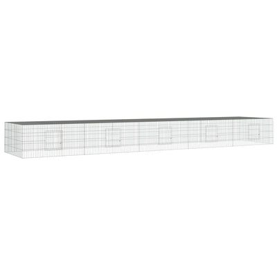 Jaula de conejo Vidaxl con 5 paneles 541x109x54 cm de hierro galvanizado