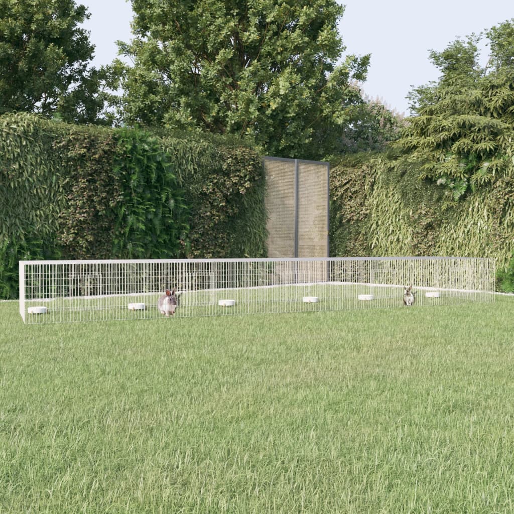 Jaula de conejo Vidaxl con 5 paneles 541x109x54 cm de hierro galvanizado