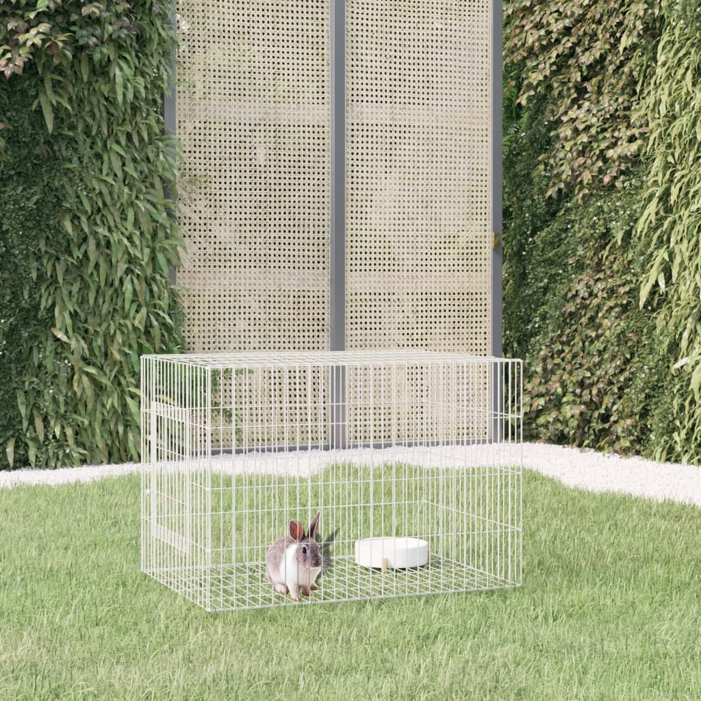 Vidaxl Rabbit Cage 78x54x54 cm de hierro galvanizado