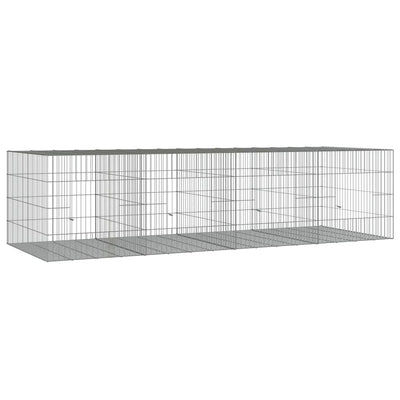 Jaula de conejo Vidaxl con 4 paneles 217x79x54 cm de hierro galvanizado