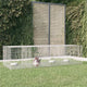 Jaula de conejo Vidaxl con 4 paneles 217x79x54 cm de hierro galvanizado