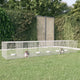 Vidaxl Cage di coniglio con 6 pannelli 327x79x54 cm galvanizzato