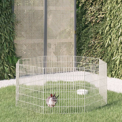 Vidaxl Recinto animal 8 paneles 54x60 cm de hierro galvanizado