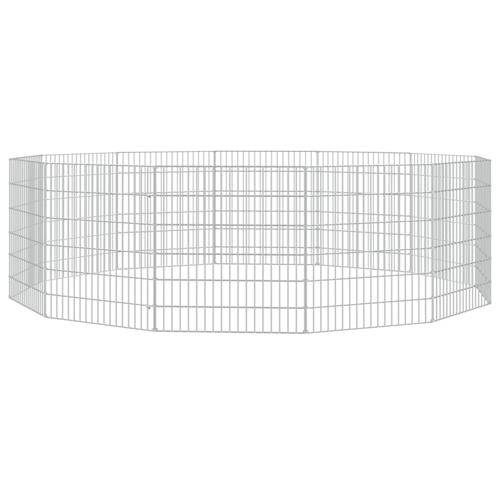Almacenamiento de animales Vidaxl 12 paneles 54x60 cm de hierro galvanizado