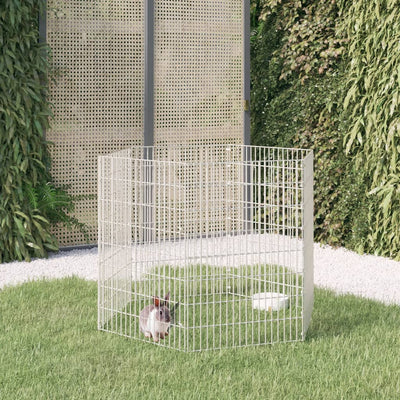 Jaula de conejo Vidaxl con 6 paneles 54x80 cm de hierro galvanizado