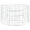 Vidaxl dierenverblijf 8 panelen 54x80 cm gegalvaniseerd ijzer