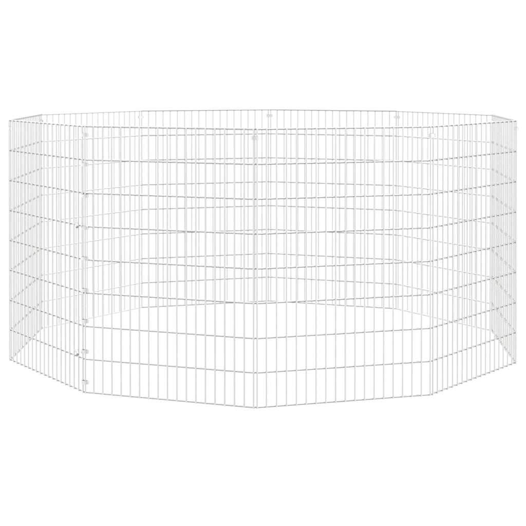 Vidaxl animal enclosure 10 panels 54x80 cm galvanized iron