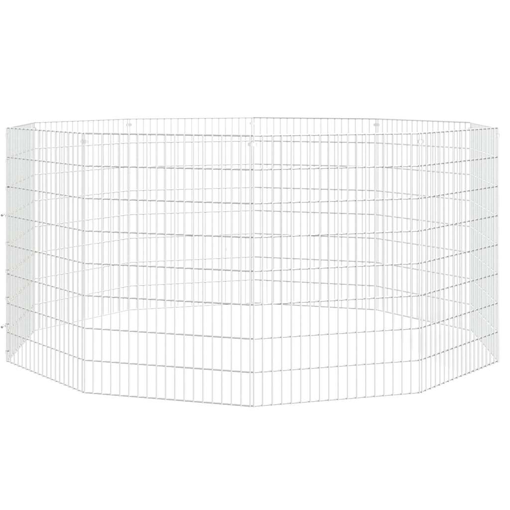 Vidaxl animal enclosure 10 panels 54x80 cm galvanized iron