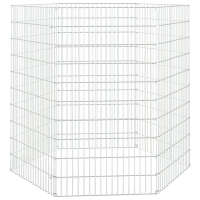 Vidaxl Refugio de animales 6 paneles 54x100 cm de hierro galvanizado