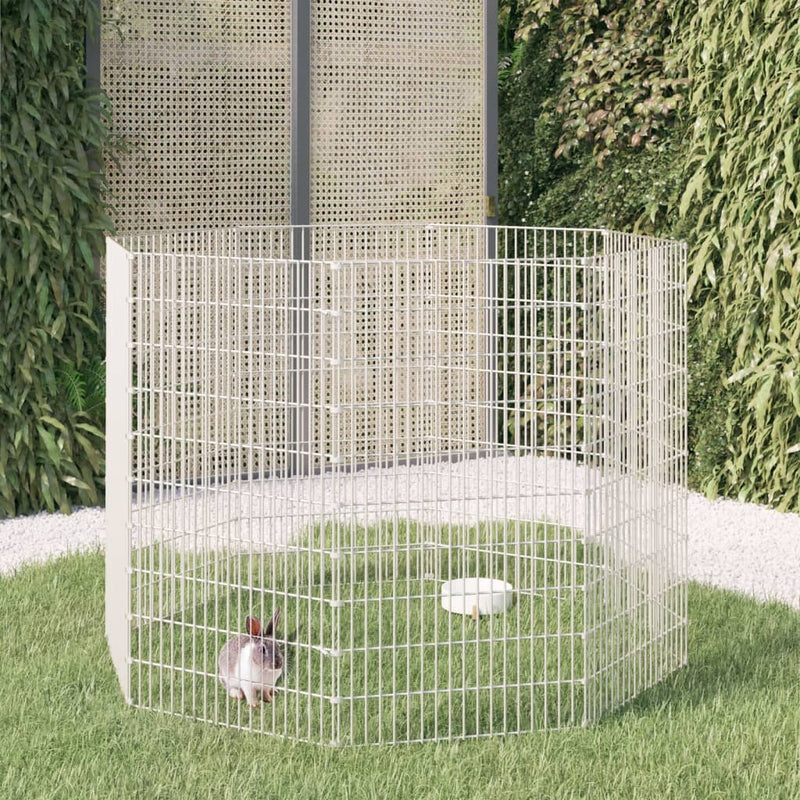 Vidaxl Recinto animal 8 paneles 54x100 cm de hierro galvanizado
