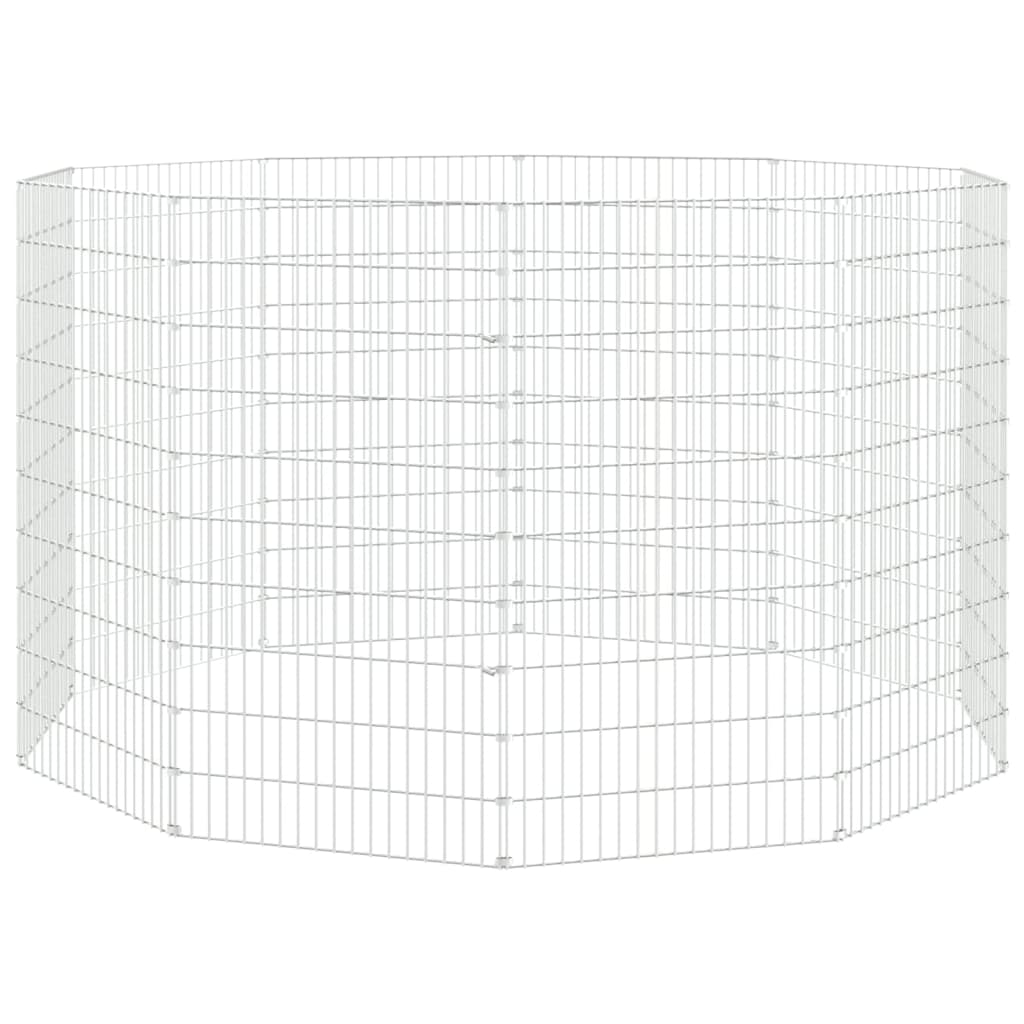 Vidaxl recinto de animales 10 paneles 54x100 cm de hierro galvanizado