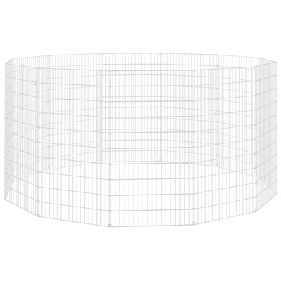 Almacenamiento de animales Vidaxl 12 paneles 54x100 cm de hierro galvanizado