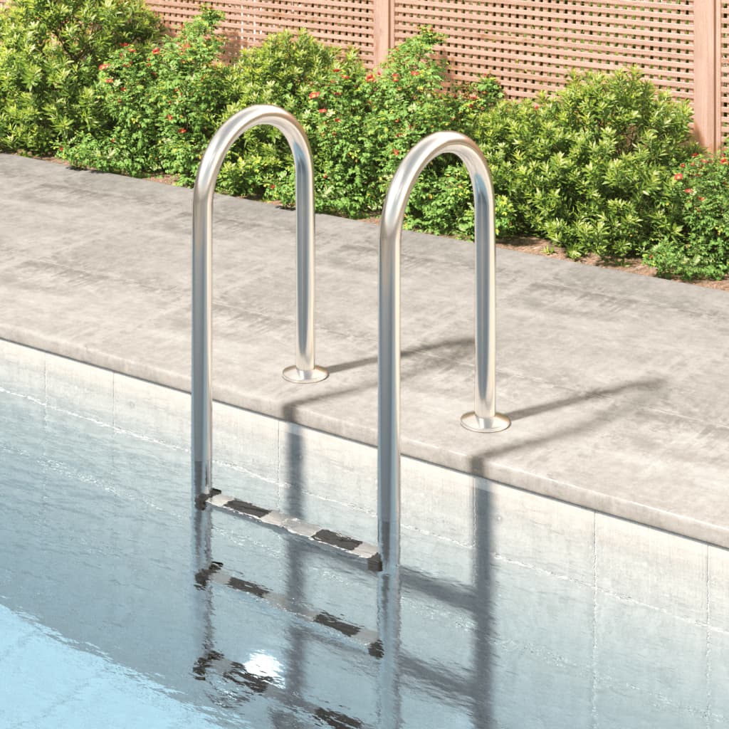 Vidaxl Swimming Pols Ladder 54x38x158 cm 304 in acciaio inossidabile