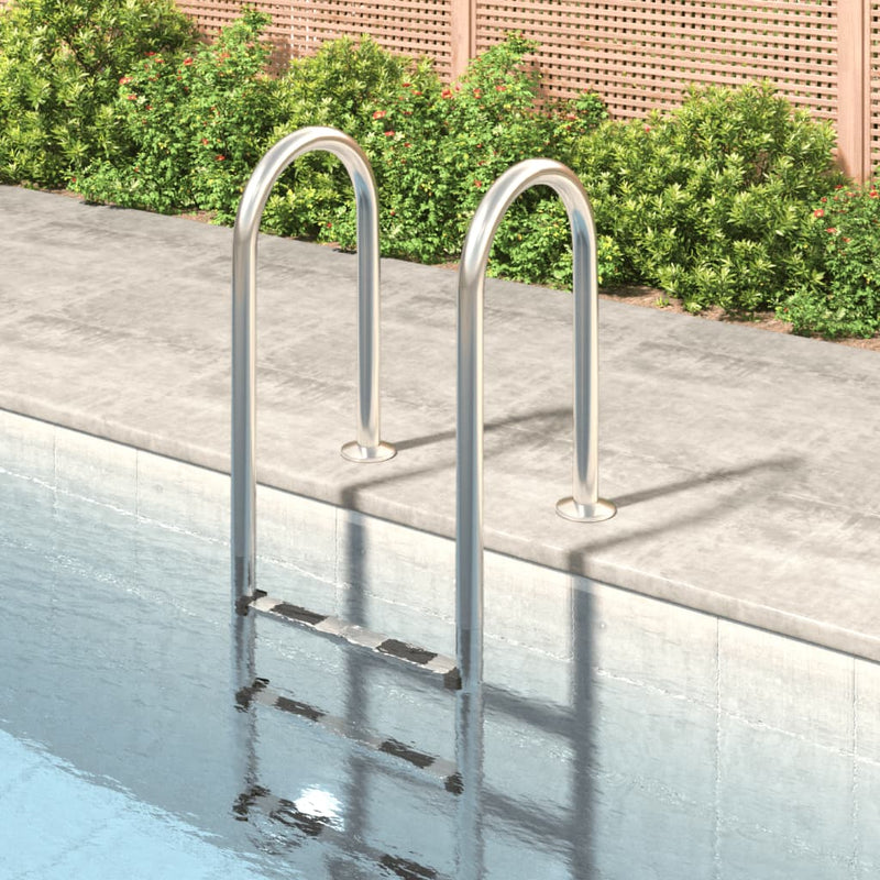 Vidaxl Swimming Pols Ladder 54x38x158 cm 304 in acciaio inossidabile