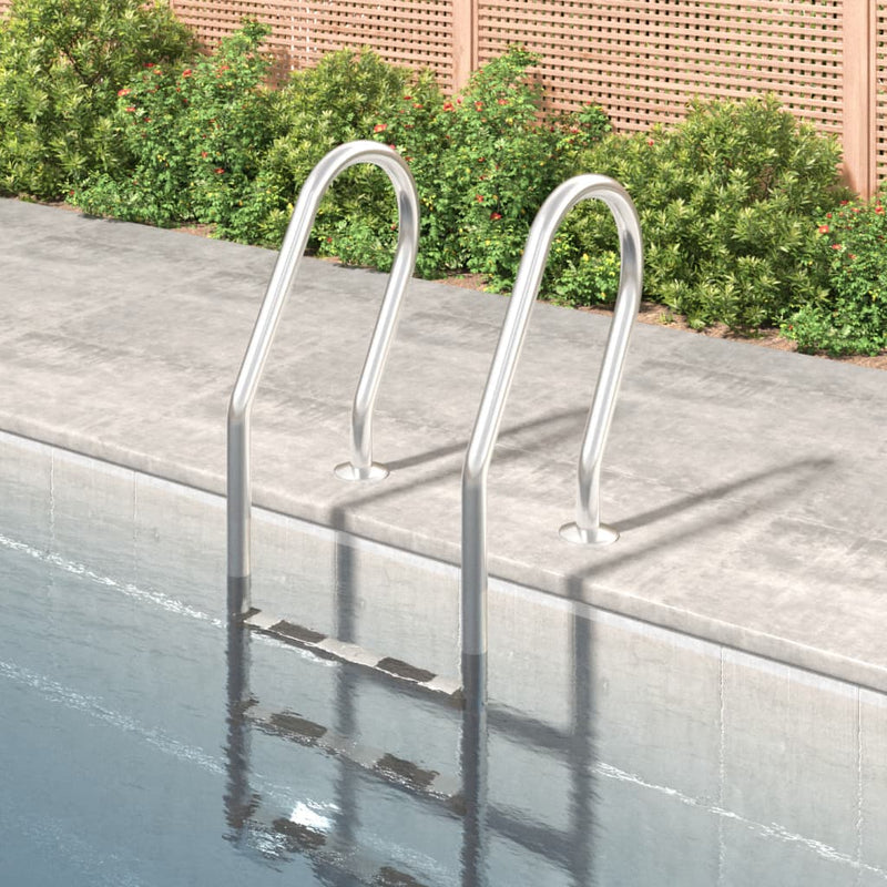 Vidaxl Swimming Pols Ladder 54x38x158 cm 304 in acciaio inossidabile