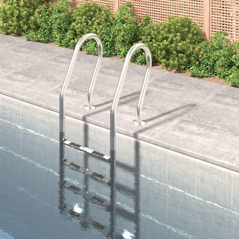 Escalera de piscina Vidaxl 54x38x184.5 cm 304 acero inoxidable