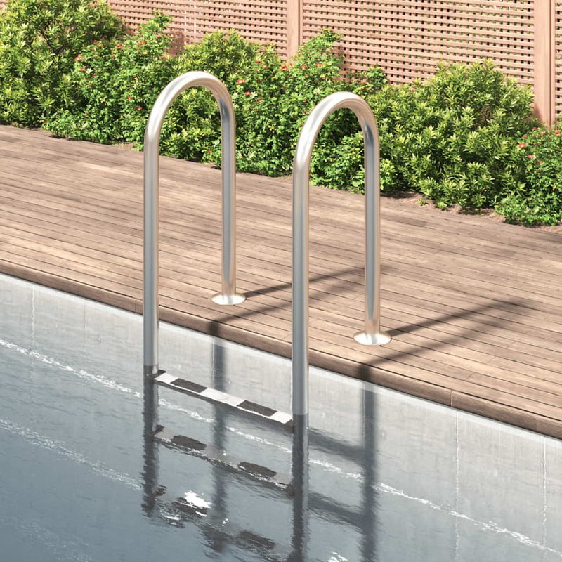 Vidaxl Swimming Pols Ladder 54x38x158 cm 304 in acciaio inossidabile