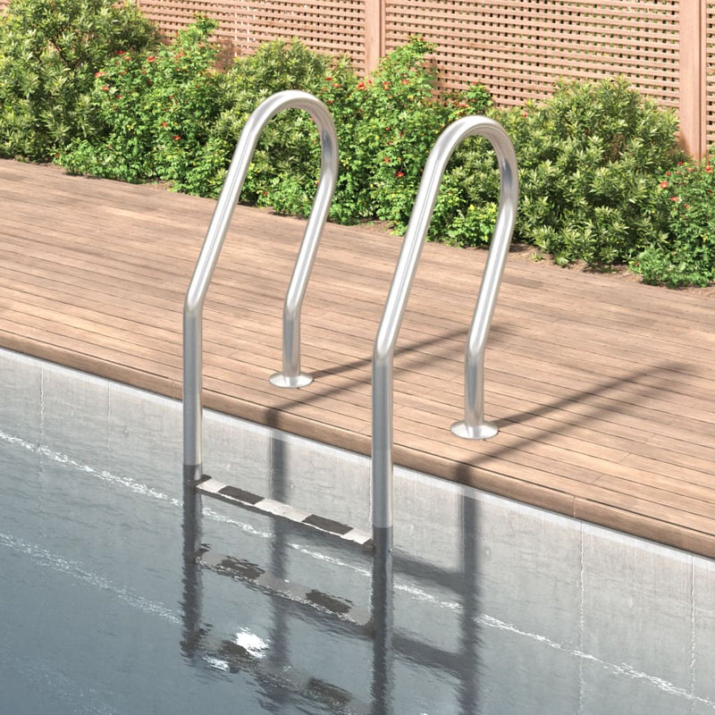 Vidaxl Swimming Pols Ladder 54x38x158 cm 304 in acciaio inossidabile