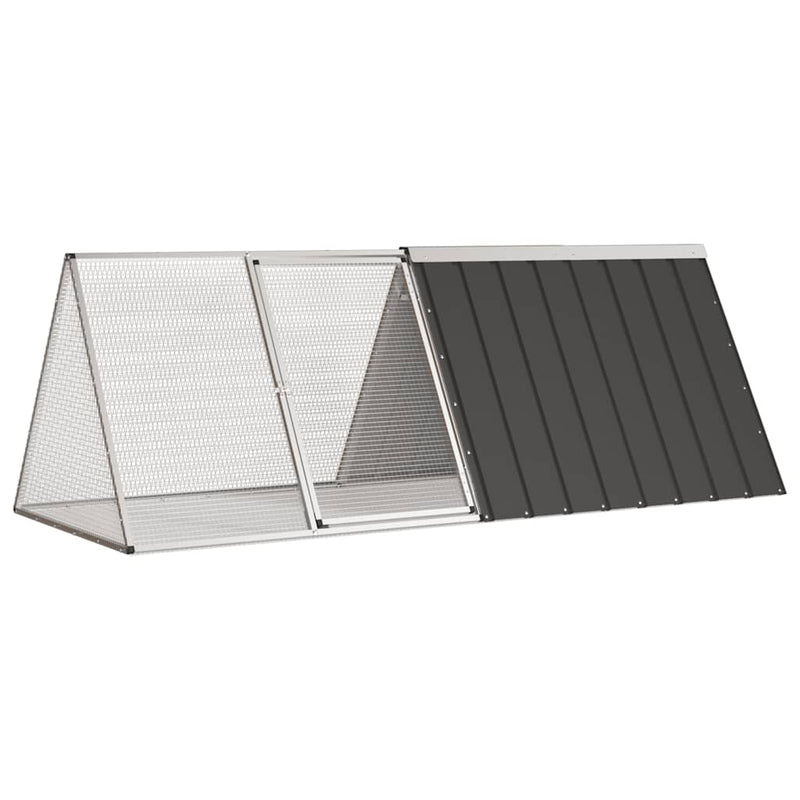 Vidaxl Rabbit Hutch 2015x80.5x71 cm de acero galvanizado antracita