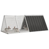 Vidaxl Rabbit Hutch 2015x80.5x71 cm de acero galvanizado antracita