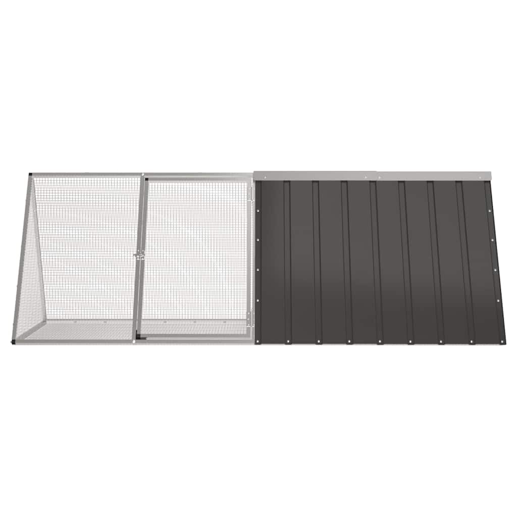Vidaxl Rabbit Hutch 2015x80.5x71 cm de acero galvanizado antracita
