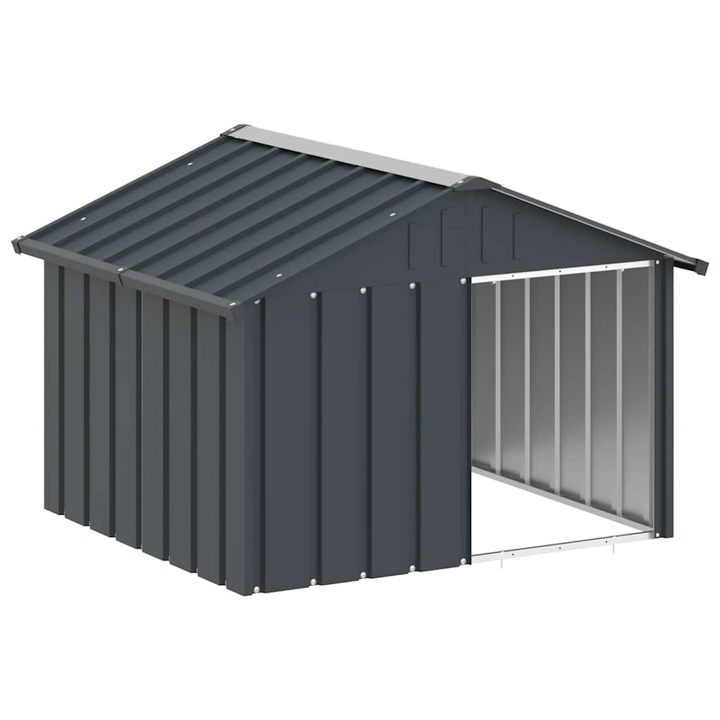 Vidaxl hondenhok 116,5x103x81,5 cm gegalvaniseerd staal antracietkleur