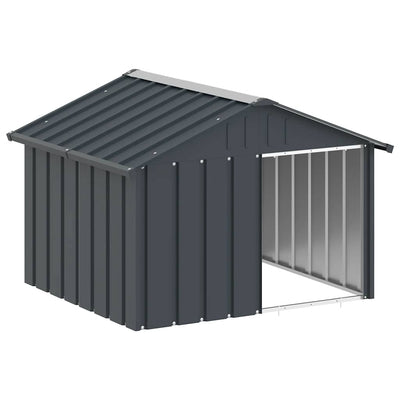 Vidaxl Dog Loft 116.5x103x81.5 cm Color antracita de acero galvanizado