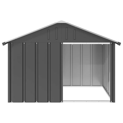 Vidaxl Dog Loft 116.5x103x81.5 cm Colore antracite in acciaio zincato