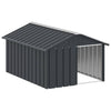 Vidaxl Dog Loft 116.5x153x81.5 cm Colore antracite in acciaio zincato