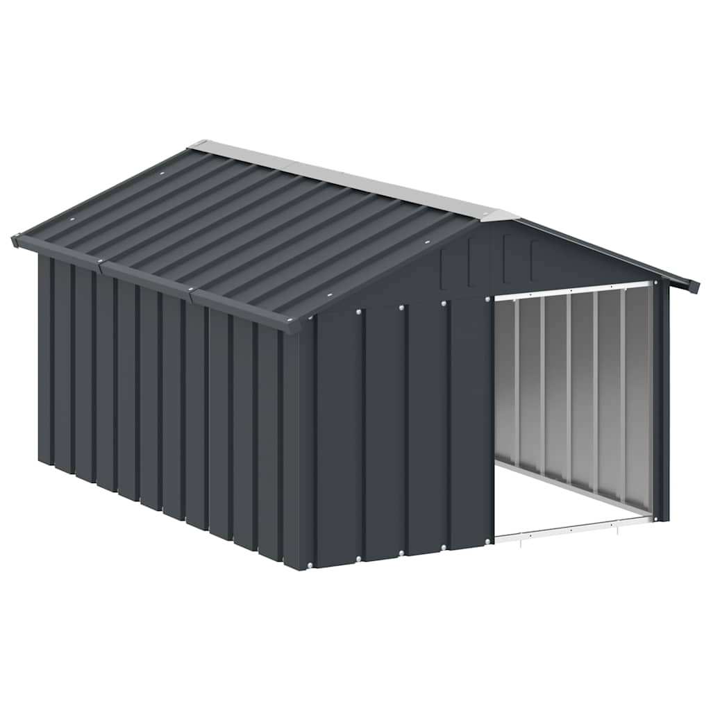 Vidaxl Dog Loft 116.5x153x81.5 cm Colore antracite in acciaio zincato
