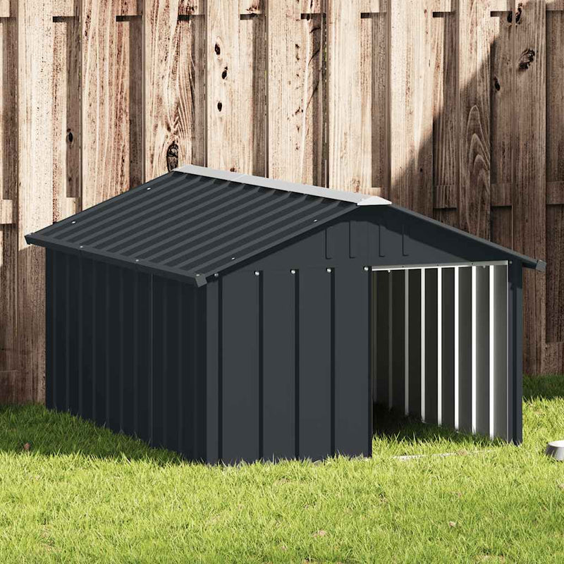Vidaxl Dog Loft 116.5x153x81.5 cm Colore antracite in acciaio zincato