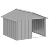 Vidaxl Dog Loft 116.5x103x81.5 cm grigio in acciaio zincato