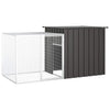 Vidaxl Chicken Coop 200x91x100 cm in acciaio zincato antracite
