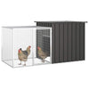 Vidaxl Chicken Coop 200x91x100 cm in acciaio zincato antracite