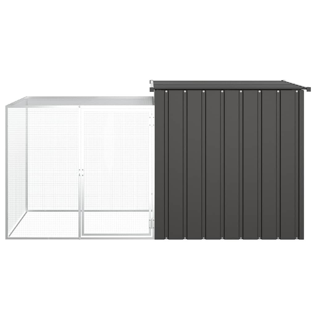 Vidaxl Chicken Coop 200x91x100 cm in acciaio zincato antracite
