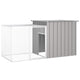 Vidaxl Chicken Coop 200x91x100 cm grigio galvanizzato