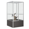 Vidaxl Bird Cage 111x107x211.5 cm Colore antracite in acciaio zincato