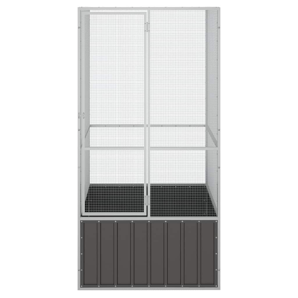 Vidaxl Bird Cage 111x107x211.5 cm Colore antracite in acciaio zincato