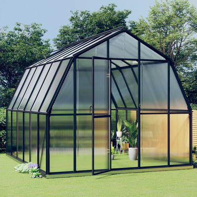 Vidaxl Greenhouse con telaio di base 9,53 m² Aluminio antracite -colorato