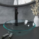 Vidaxl Washbasin con gru e vetro pop-up trasparente